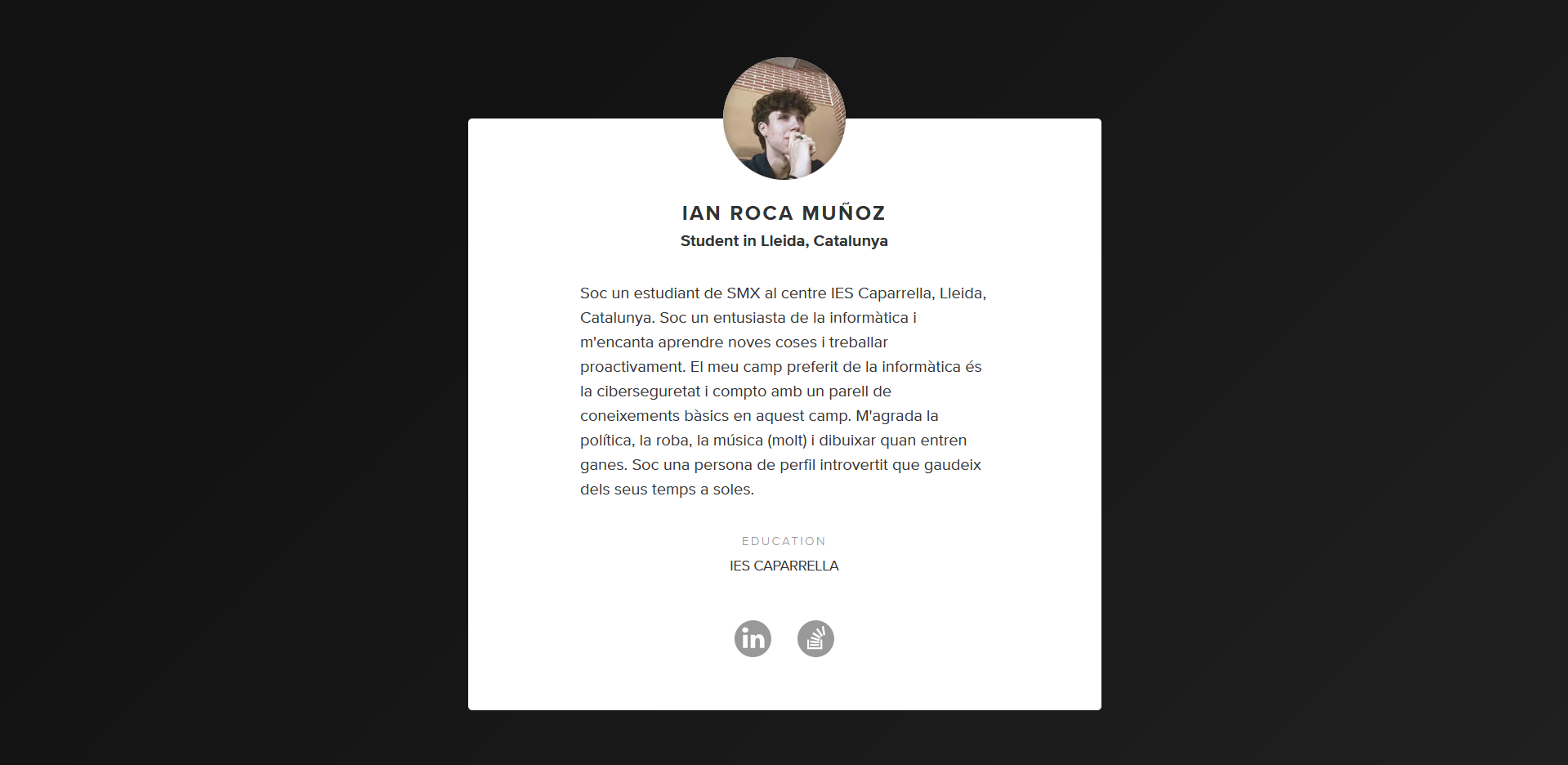 Imatge que acompanya la descripció personal sobre mi